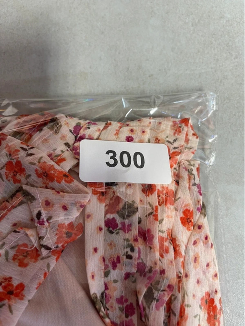 MSK Womens Floral Dress Size 12 Peach Orange Chiffon Pleated V Neck Short Sleeve - Picture 11 of 11